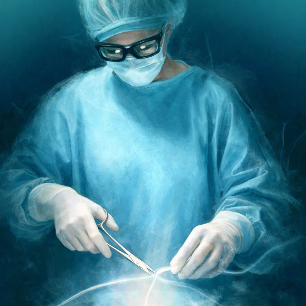 Surgeon preparing for an OSCE station